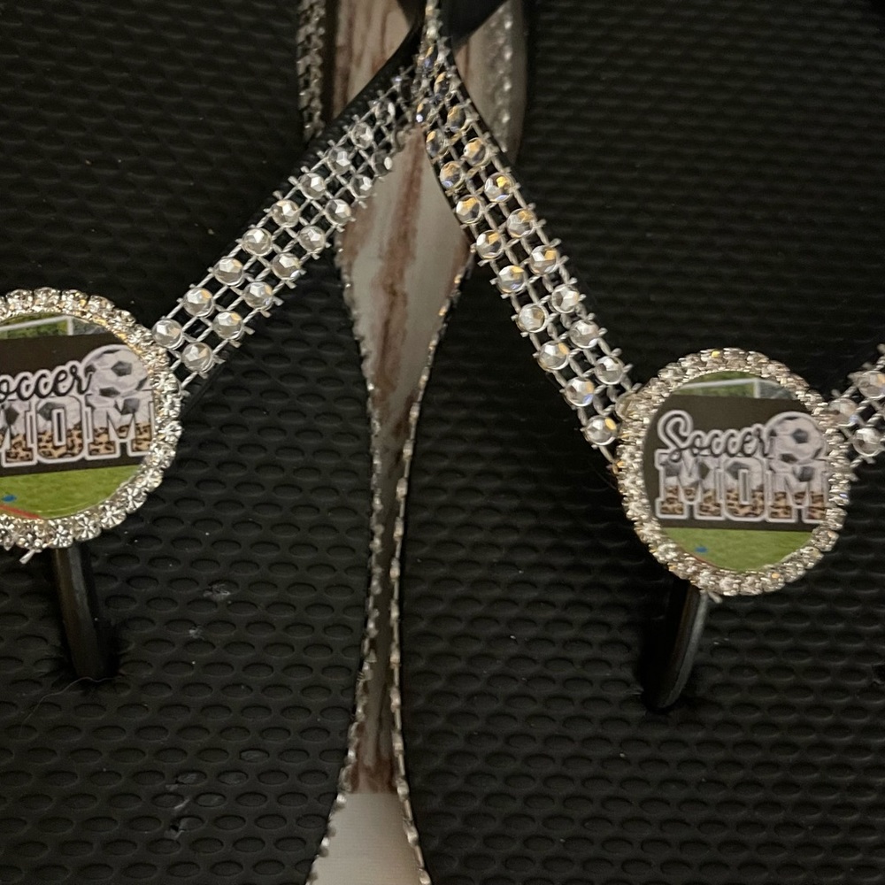 Soccer mom flip flops